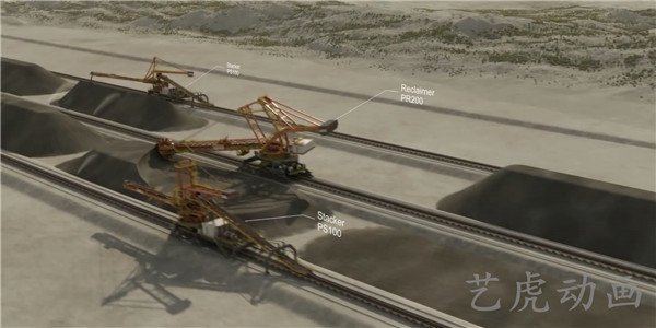 重工業(yè)建設(shè)交通運輸鐵路擴建工程施工動畫 (2)